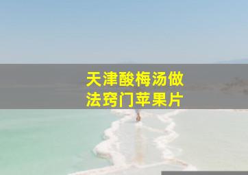 天津酸梅汤做法窍门苹果片