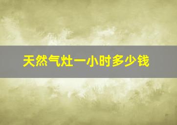 天然气灶一小时多少钱