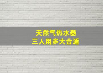 天然气热水器三人用多大合适