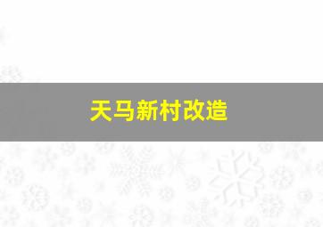 天马新村改造