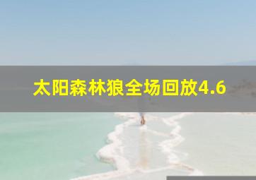 太阳森林狼全场回放4.6