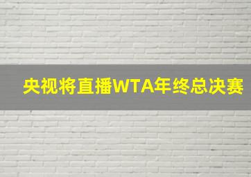 央视将直播WTA年终总决赛