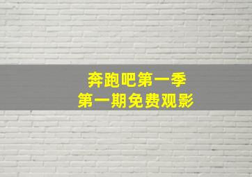 奔跑吧第一季第一期免费观影