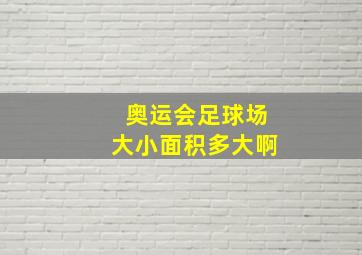 奥运会足球场大小面积多大啊