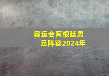 奥运会阿根廷男足阵容2024年