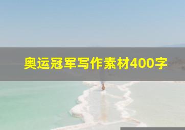 奥运冠军写作素材400字