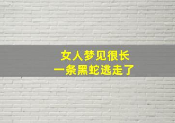 女人梦见很长一条黑蛇逃走了