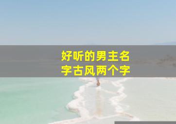 好听的男主名字古风两个字