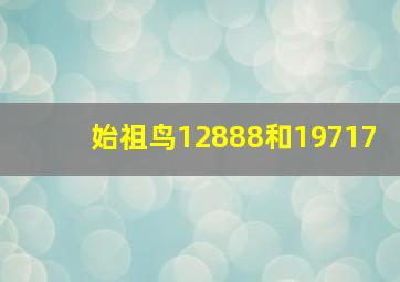 始祖鸟12888和19717