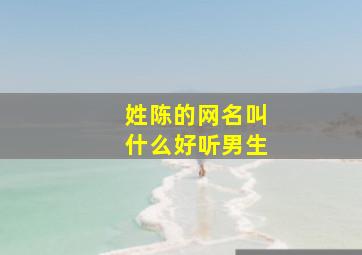 姓陈的网名叫什么好听男生