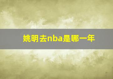 姚明去nba是哪一年