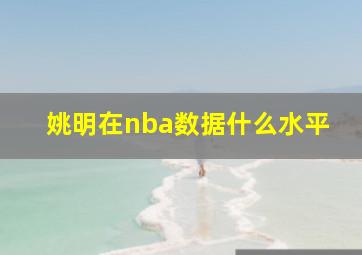 姚明在nba数据什么水平