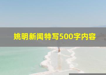 姚明新闻特写500字内容