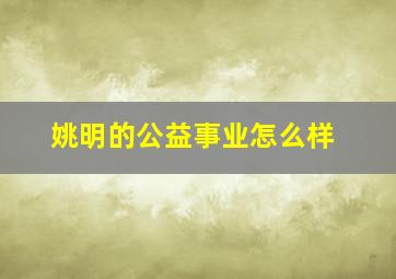 姚明的公益事业怎么样