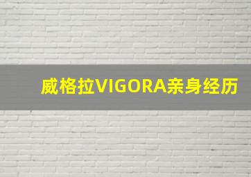 威格拉VIGORA亲身经历