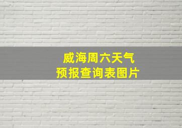 威海周六天气预报查询表图片