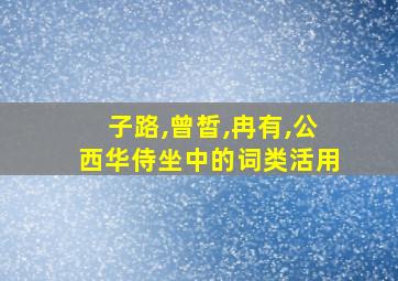 子路,曾皙,冉有,公西华侍坐中的词类活用