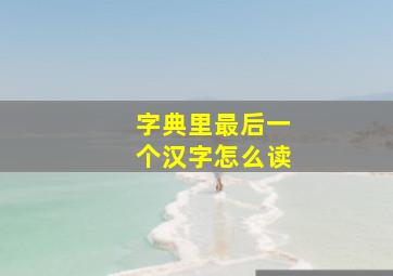 字典里最后一个汉字怎么读