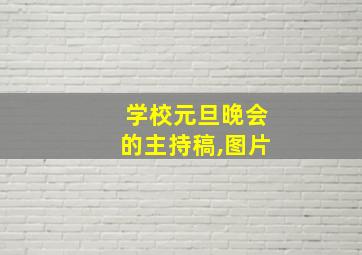 学校元旦晚会的主持稿,图片