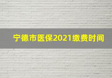 宁德市医保2021缴费时间