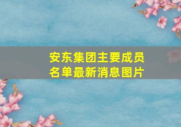 安东集团主要成员名单最新消息图片