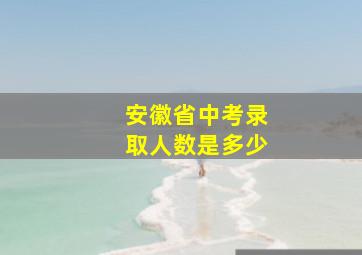 安徽省中考录取人数是多少