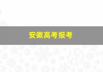 安徽高考报考