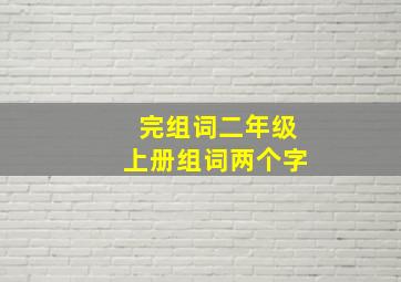 完组词二年级上册组词两个字