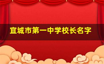 宜城市第一中学校长名字