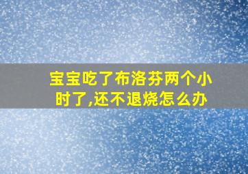 宝宝吃了布洛芬两个小时了,还不退烧怎么办