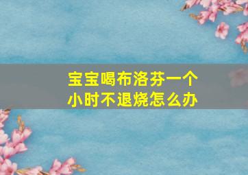 宝宝喝布洛芬一个小时不退烧怎么办