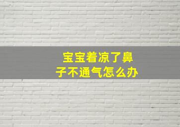 宝宝着凉了鼻子不通气怎么办