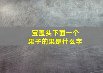 宝盖头下面一个果子的果是什么字