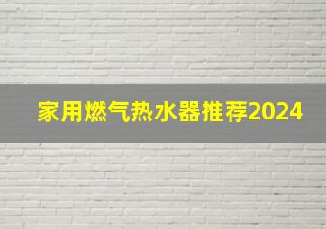 家用燃气热水器推荐2024