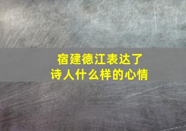 宿建德江表达了诗人什么样的心情