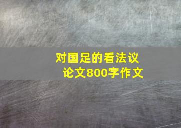 对国足的看法议论文800字作文