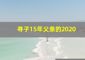 寻子15年父亲的2020