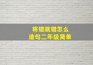 将错就错怎么造句二年级简单