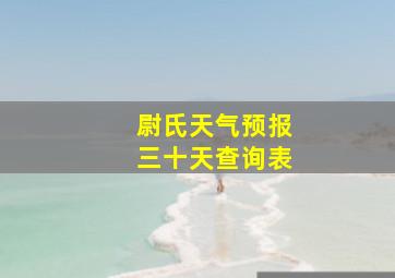 尉氏天气预报三十天查询表