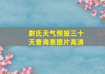 尉氏天气预报三十天查询表图片高清