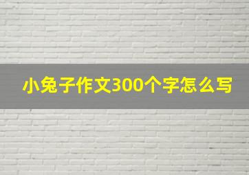 小兔子作文300个字怎么写