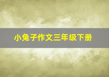 小兔子作文三年级下册