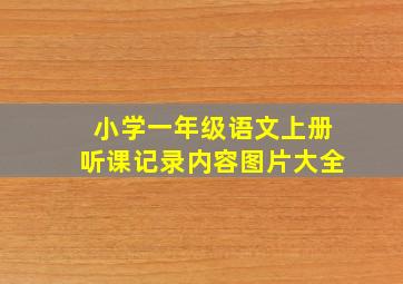 小学一年级语文上册听课记录内容图片大全