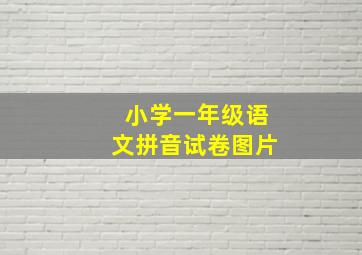 小学一年级语文拼音试卷图片