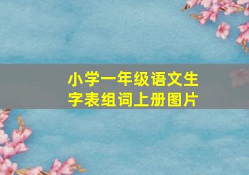 小学一年级语文生字表组词上册图片