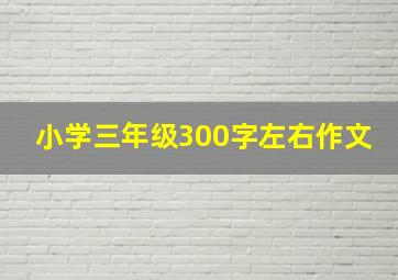 小学三年级300字左右作文