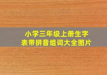 小学三年级上册生字表带拼音组词大全图片