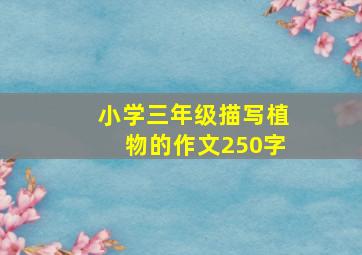 小学三年级描写植物的作文250字