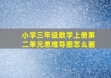 小学三年级数学上册第二单元思维导图怎么画