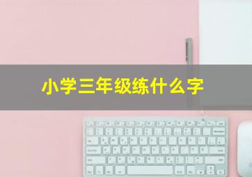 小学三年级练什么字